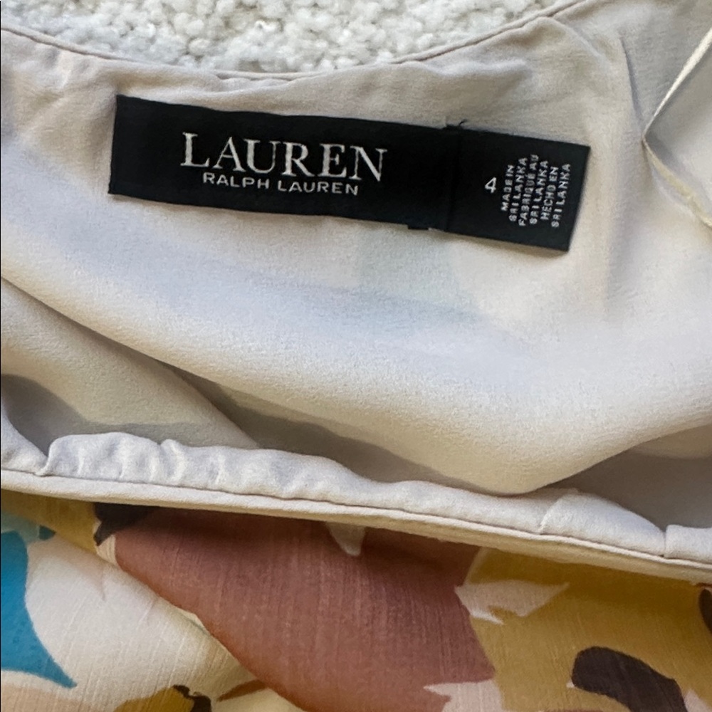 Lauren Ralph Lauren Floral Tiered Maxi Skirt in Teal, Brown & Cream - Picture 2 of 8